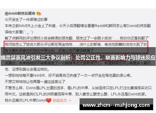 魏震禁赛风波引发三大争议剖析：处罚公正性、联赛影响力与球迷反应